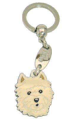 CAIRN TERRIER CREAM <br> (keyring, engraving included)